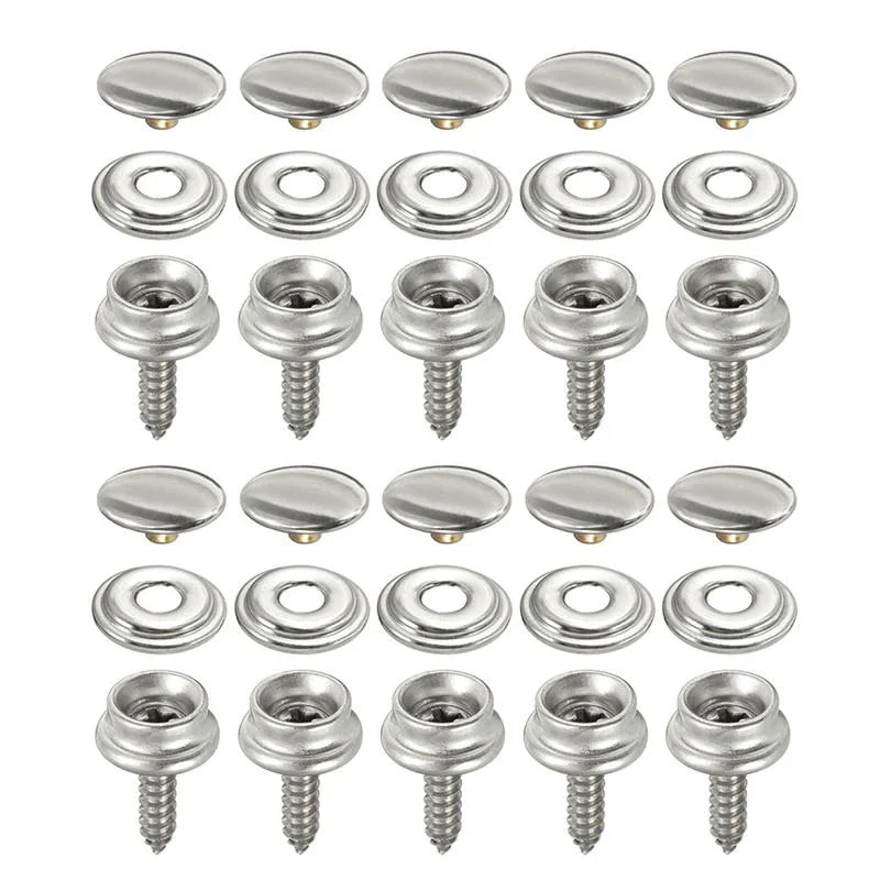 30PCS Snap Fastener Stainless Canvas Screw Kits Tent Boats Marine Cars Canopy Accessory Marine Boat Bovers Awnings
30PCS Snap Fastener Stainless Canvas Screw Kits Tent Boats Marine Cars Canopy Accessory Marine Boat Bovers Awnings