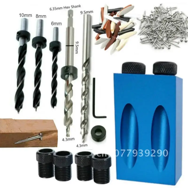 Carpentry Tools kits DIY Set Bit Drill Jig Locator Puncher Hole Set Guide Drill Angle 6/8/10mm Kit Jig Hole Pocket Woodworking
Carpentry Tools kits DIY Set Bit Drill Jig Locator Puncher Hole Set Guide Drill Angle 6/8/10mm Kit Jig Hole Pocket Woodworking