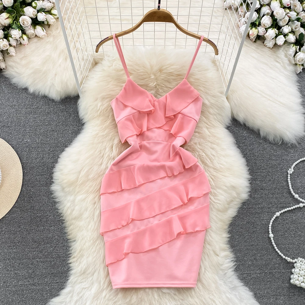 ssTss Sexy V Neck Spaghetti Strap Sleeveless Summer Dress for Women Fashion High Waist Ruffles Mini Club Party Bodycon Dress
ssTss Sexy V Neck Spaghetti Strap Sleeveless Summer Dress for Women Fashion High Waist Ruffles Mini Club Party Bodycon Dress