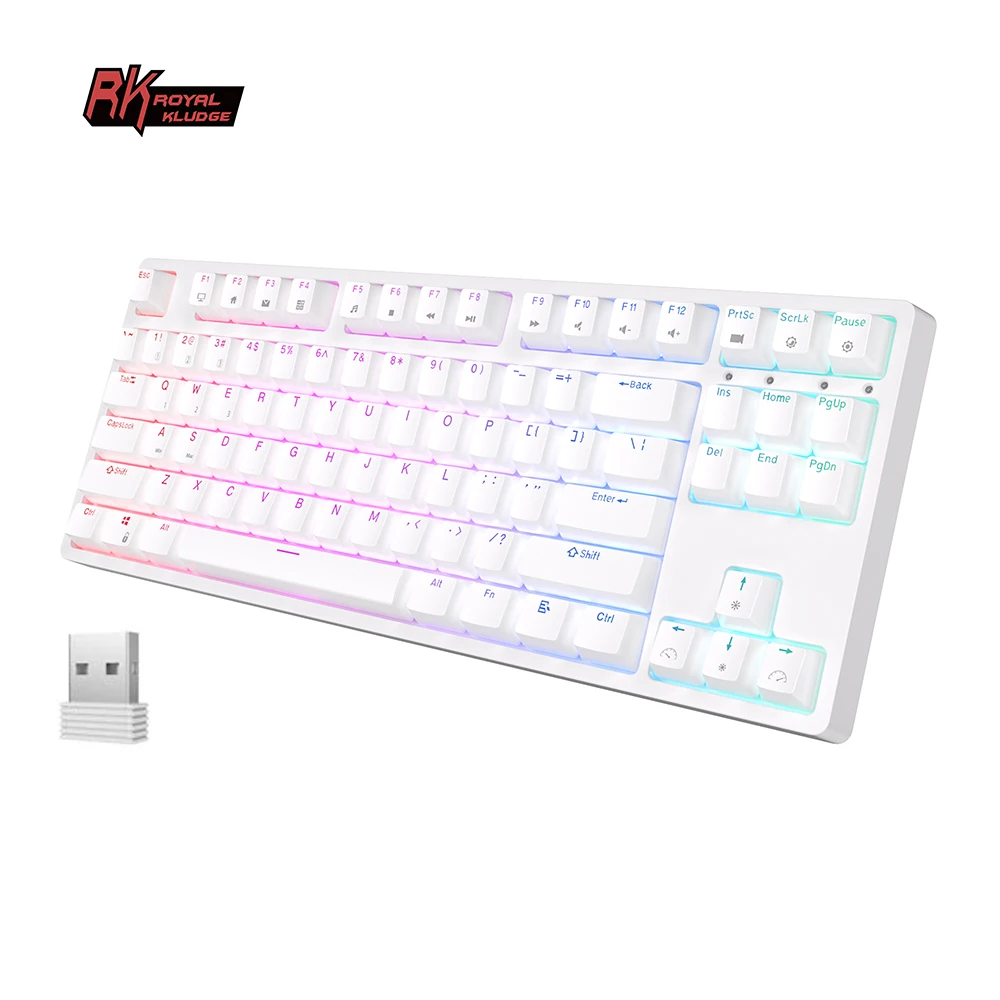 RK Royal Kludge RK87 80% RGB Mechanical Keyboard 87 Keys 2.4G Wireless Bluetooth Hot Swappable Gamer Keyboards for Desktop PC
RK Royal Kludge RK87 80% RGB Mechanical Keyboard 87 Keys 2.4G Wireless Bluetooth Hot Swappable Gamer Keyboards for Desktop PC