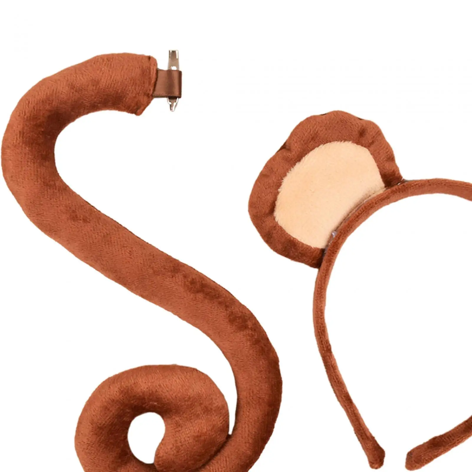 Monkey Ears and Tail Set Cute Adults Kids Long Tail for Stage Performance Animals Themed Parties Holiday Role Play Fancy Dress
Monkey Ears and Tail Set Cute Adults Kids Long Tail for Stage Performance Animals Themed Parties Holiday Role Play Fancy Dress