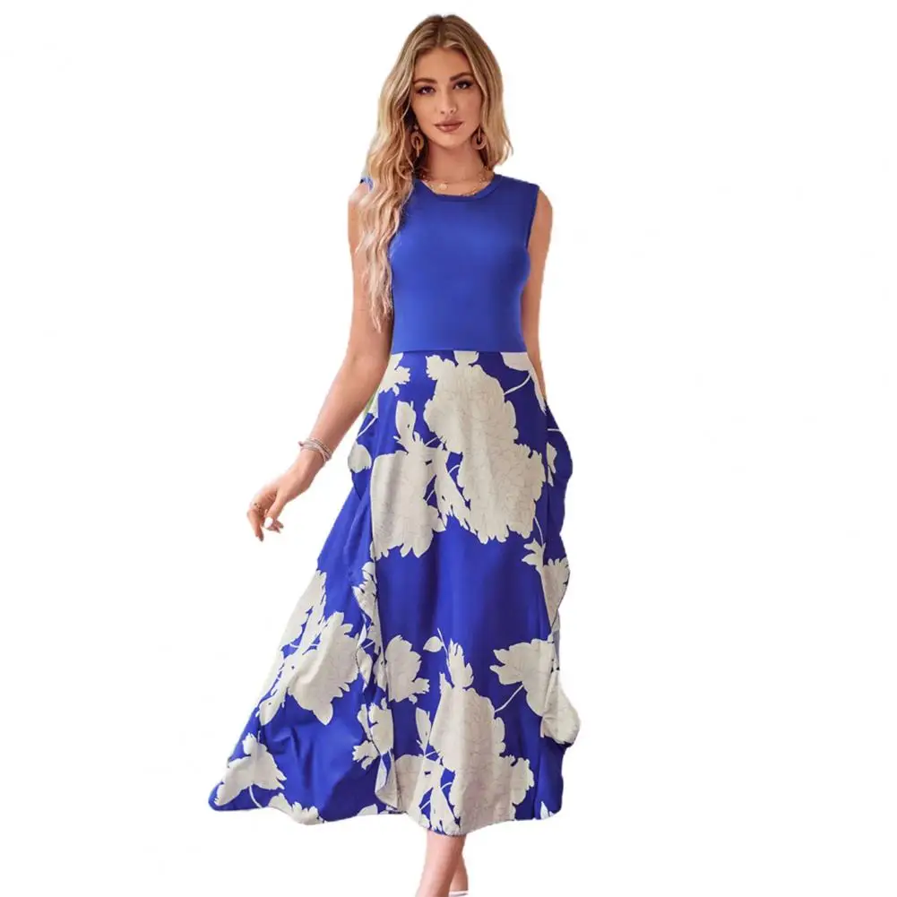 Party Tank Dress Women Summer 2023 Round Neck Irregular Hem Side Split Patchwork Tight Waist Contrast Color Lady Dress 
Party Tank Dress Women Summer 2023 Round Neck Irregular Hem Side Split Patchwork Tight Waist Contrast Color Lady Dress