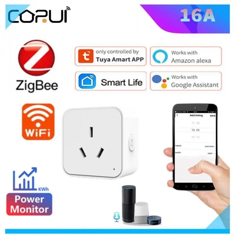 CORUI Tuya Smart Socket WiFi Zigbee 3.0 AU Standard 16A Smart Life App Remote Control Alexa Google Home Voice With Power Monitor
CORUI Tuya Smart Socket WiFi Zigbee 3.0 AU Standard 16A Smart Life App Remote Control Alexa Google Home Voice With Power Monitor