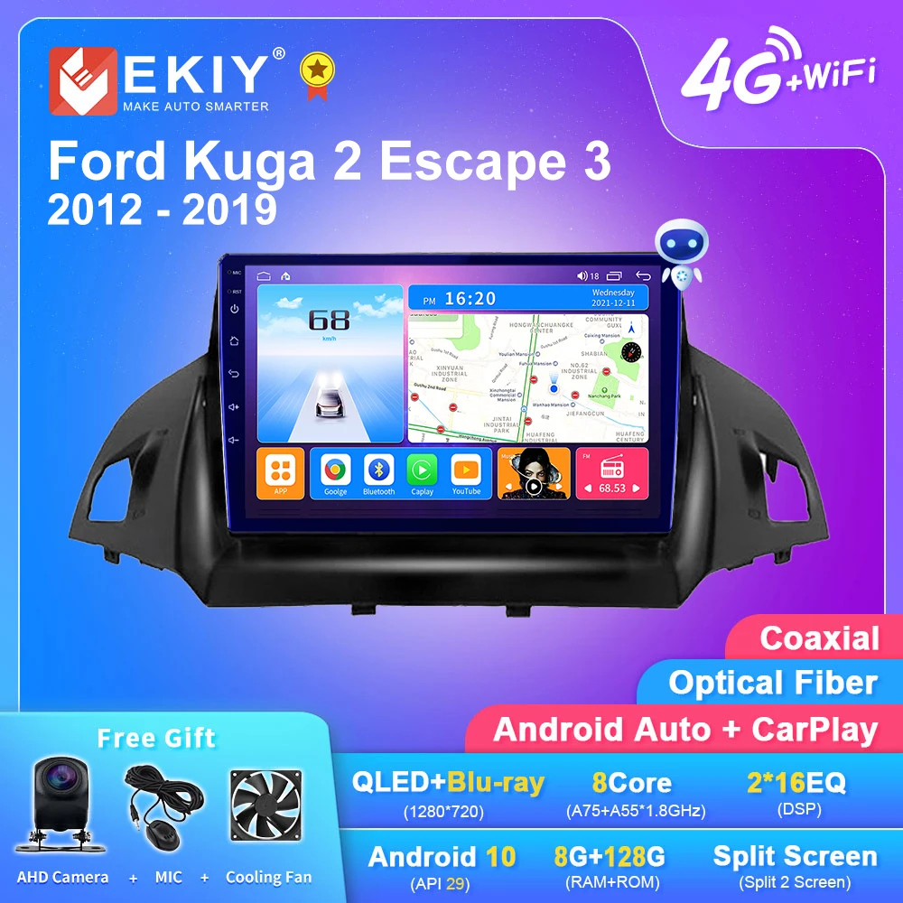 EKIY T7 For Ford Kuga 2 Escape 3 2012 - 2019 Car Radio Multimedia Video Player Navigation GPS Android 10 No 2din Carplay DVD HU
EKIY T7 For Ford Kuga 2 Escape 3 2012 - 2019 Car Radio Multimedia Video Player Navigation GPS Android 10 No 2din Carplay DVD HU