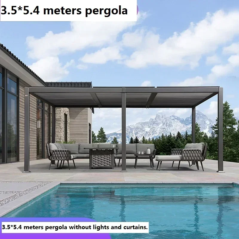 Modern 100% waterproof Patio Gazebo Outdoor Arches Bioclimatic Aluminium Pergola Opening Louvred Roof 3*3 meter outdoor pavilion
Modern 100% waterproof Patio Gazebo Outdoor Arches Bioclimatic Aluminium Pergola Opening Louvred Roof 3*3 meter outdoor pavilion