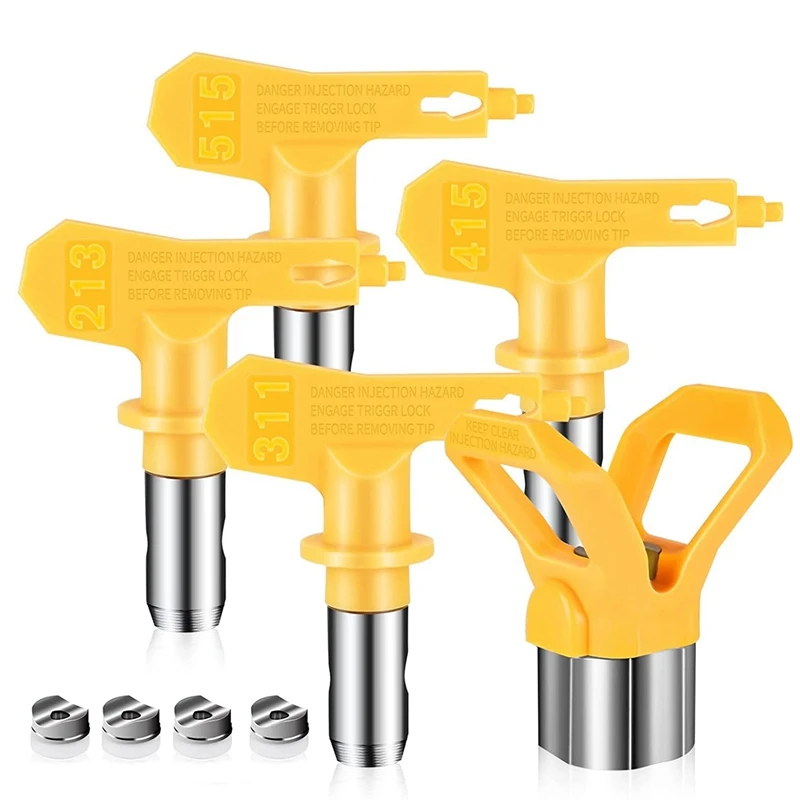 New 5-Piece Airless Paint Sprayer Tip Guard Nozzle Seat Replacement For Airless Spray Paint Tip Nozzle(213 311 415 515)
New 5-Piece Airless Paint Sprayer Tip Guard Nozzle Seat Replacement For Airless Spray Paint Tip Nozzle(213 311 415 515)