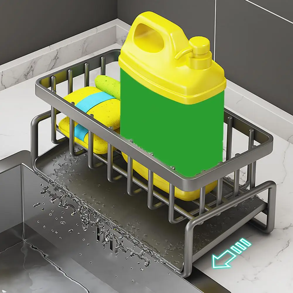 Drain Basket for Kitchen Sink Carbon Steel Drain Rack Stainless Steel Sponge Holder with Drain Pan Kitchen Organizer for Soap
Drain Basket for Kitchen Sink Carbon Steel Drain Rack Stainless Steel Sponge Holder with Drain Pan Kitchen Organizer for Soap