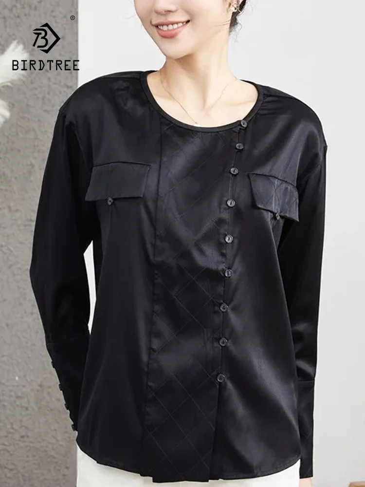 Birdtree Long Sleeve Commuter Black New Office Lady Clothes Top,Autumn New 93%Mulberry Silk 7% Spandex Women's Shirts T39246QC
Birdtree Long Sleeve Commuter Black New Office Lady Clothes Top,Autumn New 93%Mulberry Silk 7% Spandex Women's Shirts T39246QC