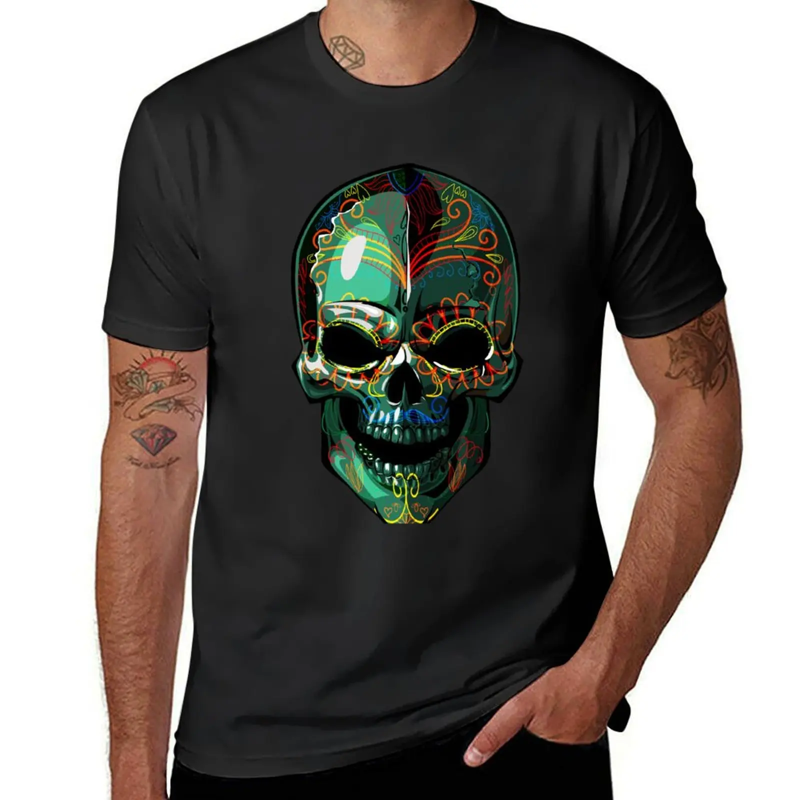 Dia de los Muertos skull T-Shirt oversizeds hippie clothes quick-drying mens cotton t shirts
Dia de los Muertos skull T-Shirt oversizeds hippie clothes quick-drying mens cotton t shirts
