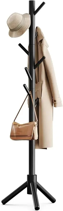Sturdy Wooden Coat Stand, 3 Adjustable Sizes Coat Tree with 8 Hooks, Coat Stands for Hallway Entryway
Sturdy Wooden Coat Stand, 3 Adjustable Sizes Coat Tree with 8 Hooks, Coat Stands for Hallway Entryway