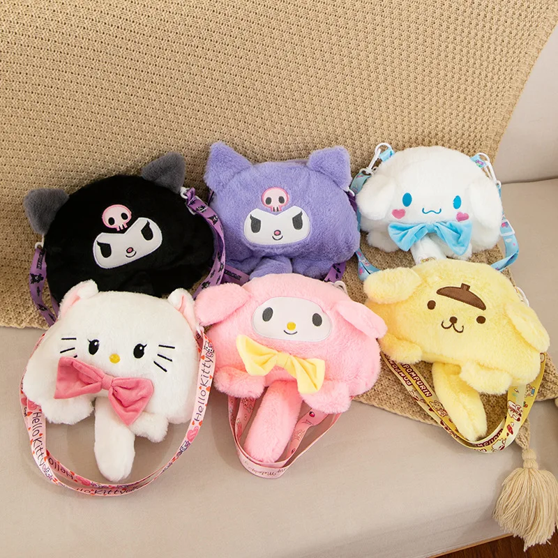 Sanrio Anime Kawaii Cinnamoroll Kuromi Satchel Cute Cartoon Hello Kitty My Melody Lovely Plush Crossbody Bag Girls Gifts
Sanrio Anime Kawaii Cinnamoroll Kuromi Satchel Cute Cartoon Hello Kitty My Melody Lovely Plush Crossbody Bag Girls Gifts