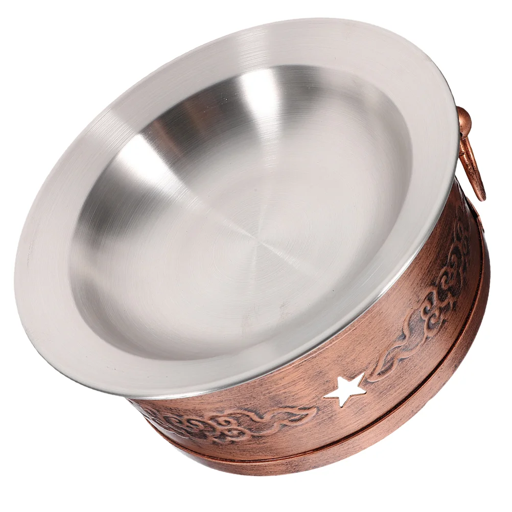 

Outdoor Camping Soup Pot Korean Style Dry Kitchen Cooking Stainless Steel Wok Pan Stove Utensils Everyday Griddle Pans