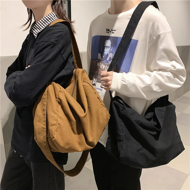 Large Teenager Canvas Hobo Bag Student Korean Fashion Male Female Ecology Cotton Shoulder Bag Big Capacity Slouch Messenger Bag
Large Teenager Canvas Hobo Bag Student Korean Fashion Male Female Ecology Cotton Shoulder Bag Big Capacity Slouch Messenger Bag