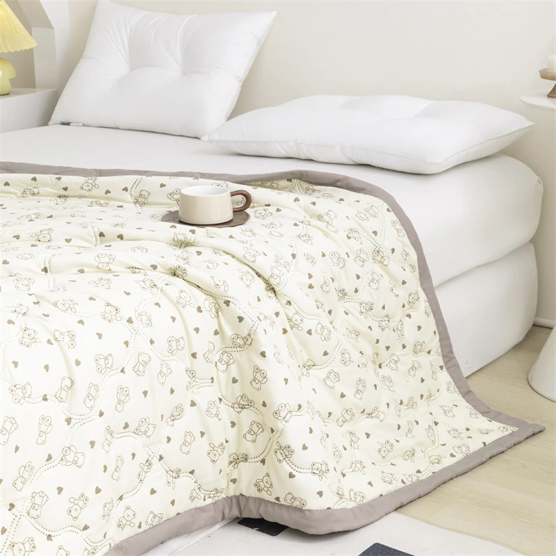 Cartoon Style Bedspread Quilted Comforter Nap Blanket Home Duvets 여름이불 Breathable Quilt Printed Thin Duvets couette de lit Cartoon Style Bedspread Quilted Comforter Nap Blanket Home Duvets 여름이불 Breathable Quilt Printed Thin Duvets couette de lit