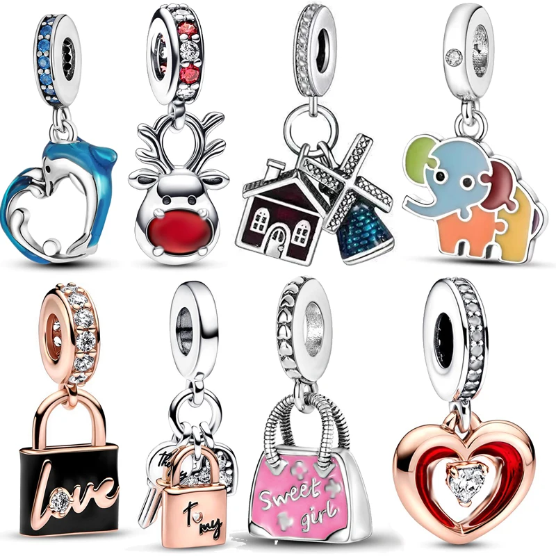 Newest Love Castle Elk Key Elephant Shining Beads Pendants Fit Original Pandora Charms Silver Color Bracelets DIY Women Jewelry
Newest Love Castle Elk Key Elephant Shining Beads Pendants Fit Original Pandora Charms Silver Color Bracelets DIY Women Jewelry