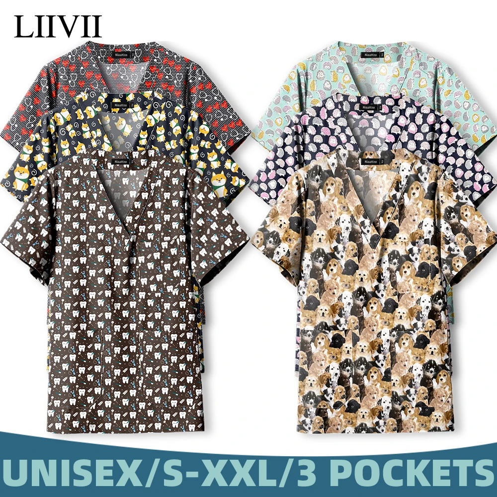 Animal Printed Nurse Medical Uniform Women Short Sleeve Work Overalls Vet Blouse Scrubs Nursing Accessories Uniforms Scrubs Tops
Animal Printed Nurse Medical Uniform Women Short Sleeve Work Overalls Vet Blouse Scrubs Nursing Accessories Uniforms Scrubs Tops