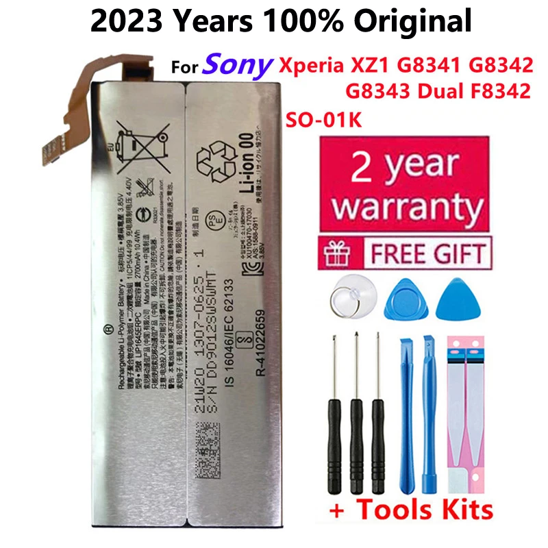 

2023 Years 100% Original For Sony Xperia XZ1 G8341 G8342 G8343 XZ1 Dual F8342 SO-01K LIP1645ERPC 2700mAh Batteries Bateria