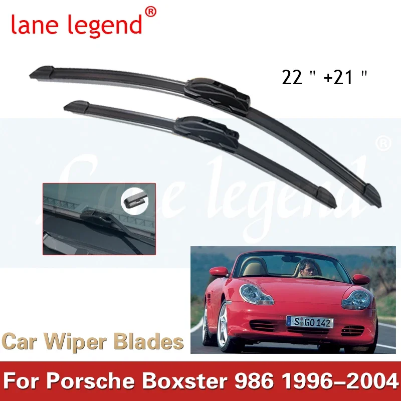 

Car Wiper Blade For Porsche Boxster 986 22"+21" 1996-2004 Windscreen Windshield Wipers Blades Window Wash Fit U Hook Arms