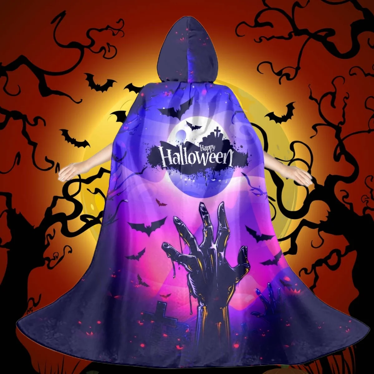 Halloween Gifts Moon Castle Witch Broomstick Ghost Bat Palm Graveyard Grave Design Women Clothes Cape Street Style Fashion Coat
Halloween Gifts Moon Castle Witch Broomstick Ghost Bat Palm Graveyard Grave Design Women Clothes Cape Street Style Fashion Coat