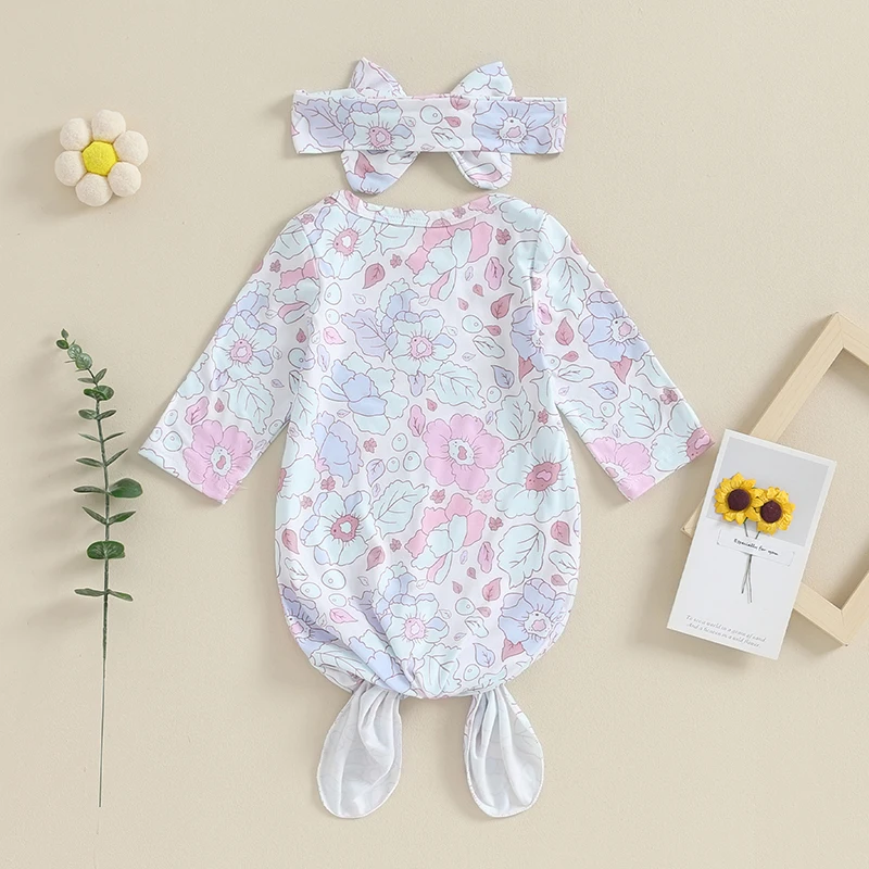 Newborn Floral Gowns Long Sleeve Baby Sleep Bag Baby Wearable Button Blanket with Headband for Girls
Newborn Floral Gowns Long Sleeve Baby Sleep Bag Baby Wearable Button Blanket with Headband for Girls