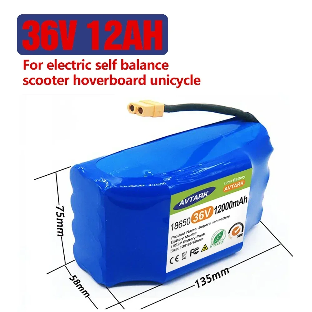12000mAh 12Ah Rechargeable Lithium ion battery Genuine 36V Battery pack for Electric self balancing Scooter HoverBoard unicycle
12000mAh 12Ah Rechargeable Lithium ion battery Genuine 36V Battery pack for Electric self balancing Scooter HoverBoard unicycle