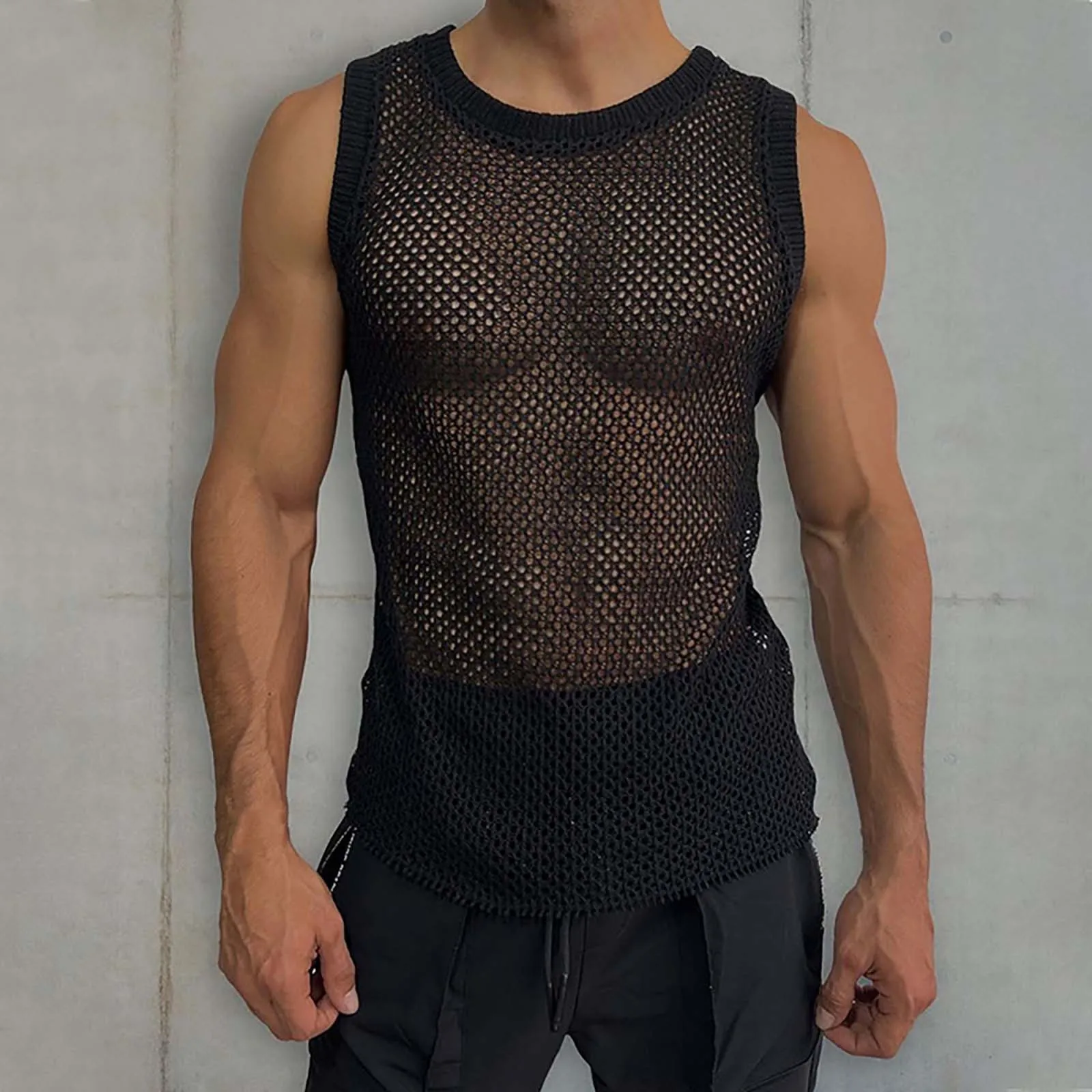 Men Mesh Tank Tops Transparent Summer Undershirts Breathable See Through Sleeveless Tops Tees Lightweight Pullovers Tanks Male
Men Mesh Tank Tops Transparent Summer Undershirts Breathable See Through Sleeveless Tops Tees Lightweight Pullovers Tanks Male
