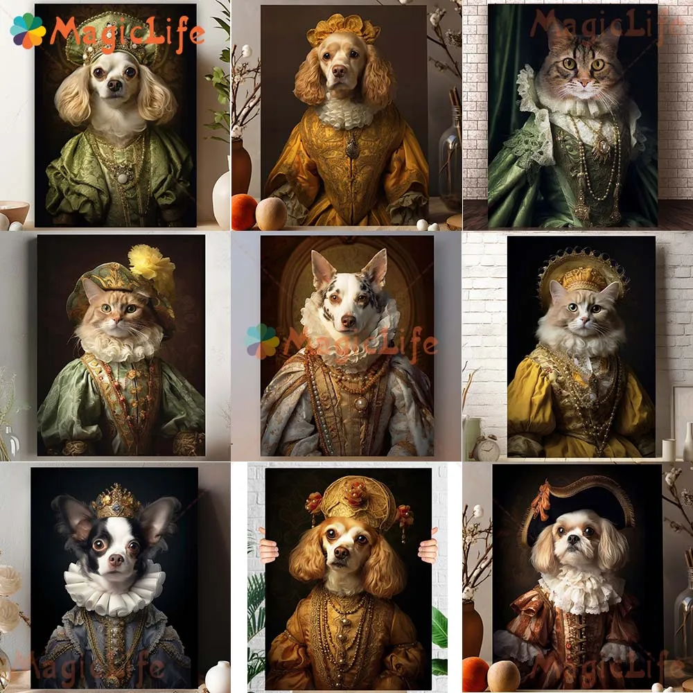 Custom Cat Pet Portrait Animals Dog Princess Queen Poster Gift Wall Art Canvas Painting Wall Pictures For Living Room Unframed
Custom Cat Pet Portrait Animals Dog Princess Queen Poster Gift Wall Art Canvas Painting Wall Pictures For Living Room Unframed