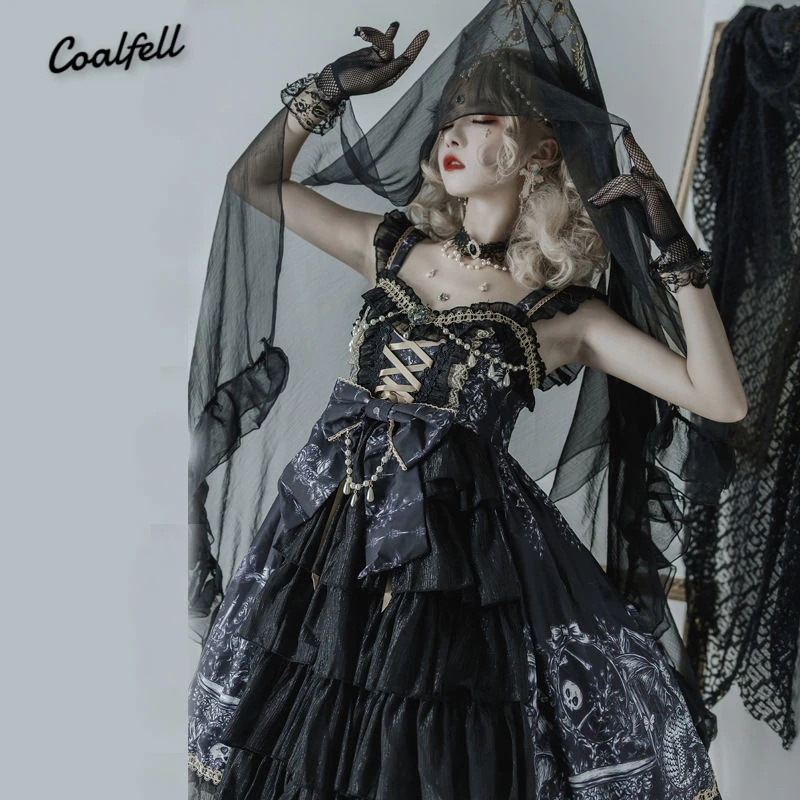 Coalfell Original Design Lolita Dragon Riding Demon Girl Gothic Dark JSK Strap Dress
Coalfell Original Design Lolita Dragon Riding Demon Girl Gothic Dark JSK Strap Dress