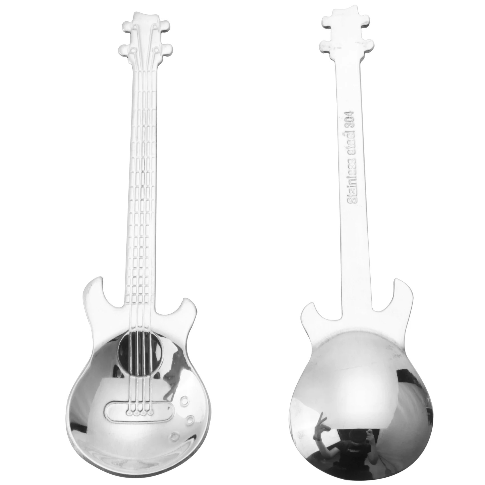 Guitar Coffee Spoons 6-Pack Creative Cute Spoons Stainless Steel Teaspoons Stirring Spoon Guitar Shaped(Silver)
Guitar Coffee Spoons 6-Pack Creative Cute Spoons Stainless Steel Teaspoons Stirring Spoon Guitar Shaped(Silver)