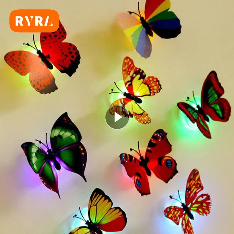 1PCS LED Wall Stickers Colorful Changing Butterfly Glowing Wall Decals Night Light Lamp Home Decor DIY Living Room Wall Sticker
1PCS LED Wall Stickers Colorful Changing Butterfly Glowing Wall Decals Night Light Lamp Home Decor DIY Living Room Wall Sticker
