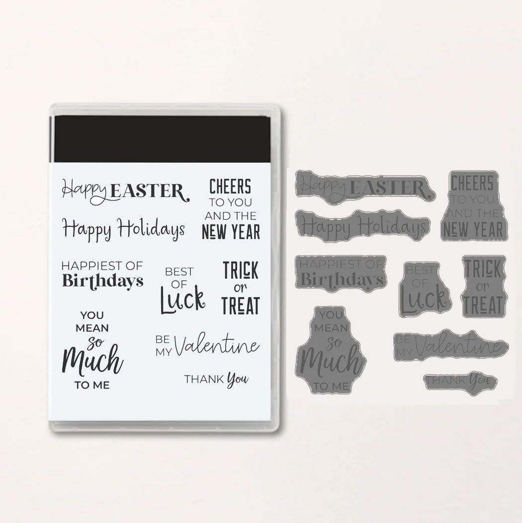 New Arrival Phrase Stamp Metal Cutting Dies Sets and Clear Stamps for DIY Scrapbooking Card Crafts Making Photo Album Decor
New Arrival Phrase Stamp Metal Cutting Dies Sets and Clear Stamps for DIY Scrapbooking Card Crafts Making Photo Album Decor