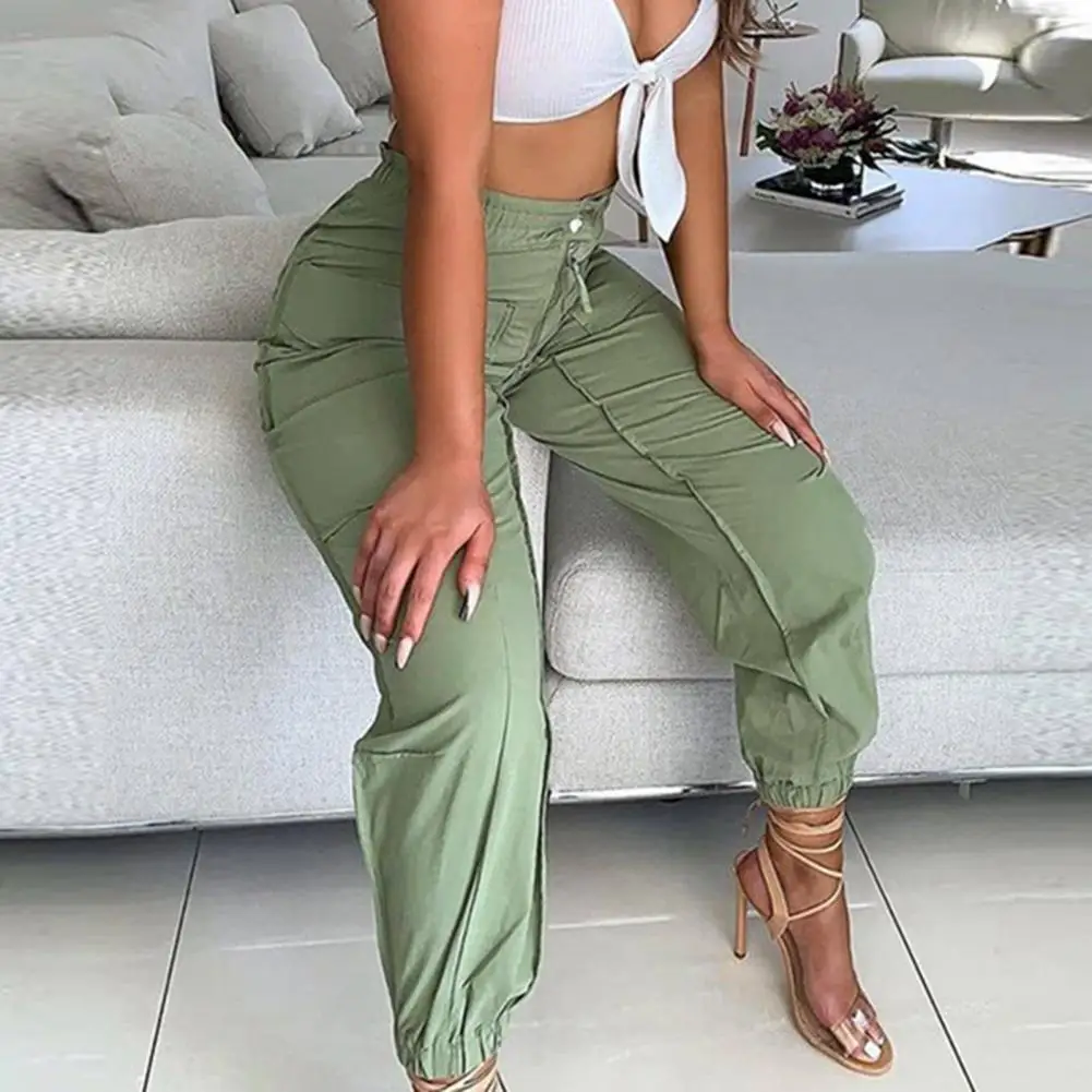 Women Pants Big Pockets Harem Pants Ankle-banded Jogger Trousers Thin Shirring Elastic Waist Super Breathable Pencil Pants
Women Pants Big Pockets Harem Pants Ankle-banded Jogger Trousers Thin Shirring Elastic Waist Super Breathable Pencil Pants
