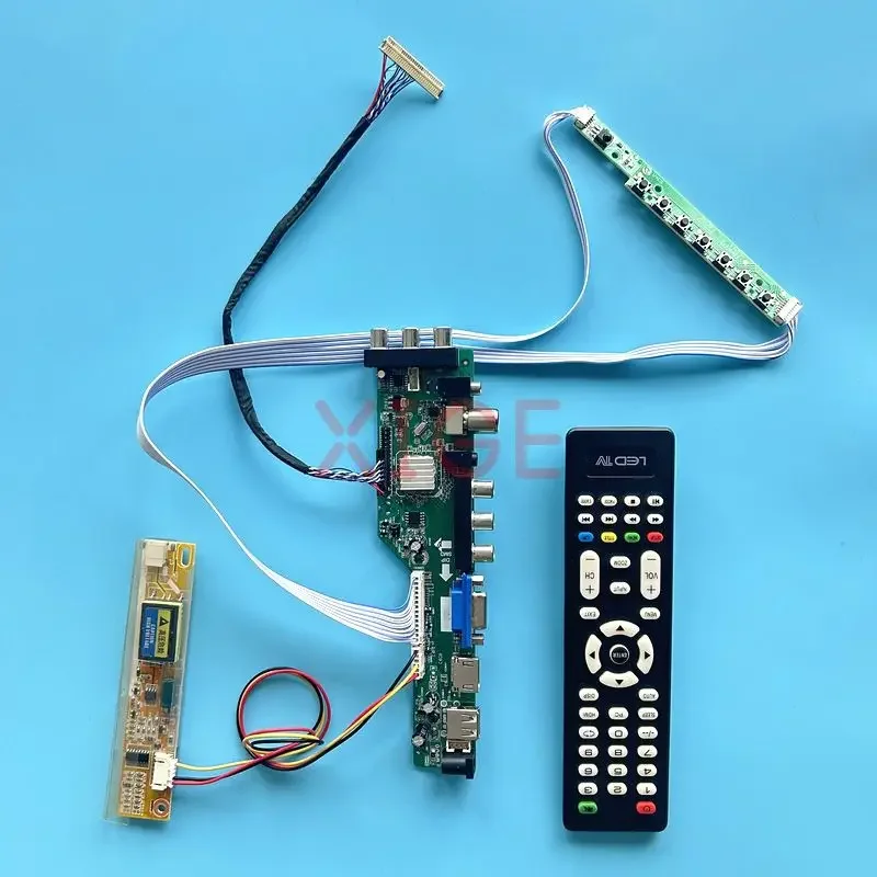 

LCD Controller Board Fit CLAA141WB02 CLAA141WB03 CLAA141WB05 IR+AV+USB+HDMI+VGA 1280*800 Digital DVB Matrix 30Pin LVDS 1CCFL Kit