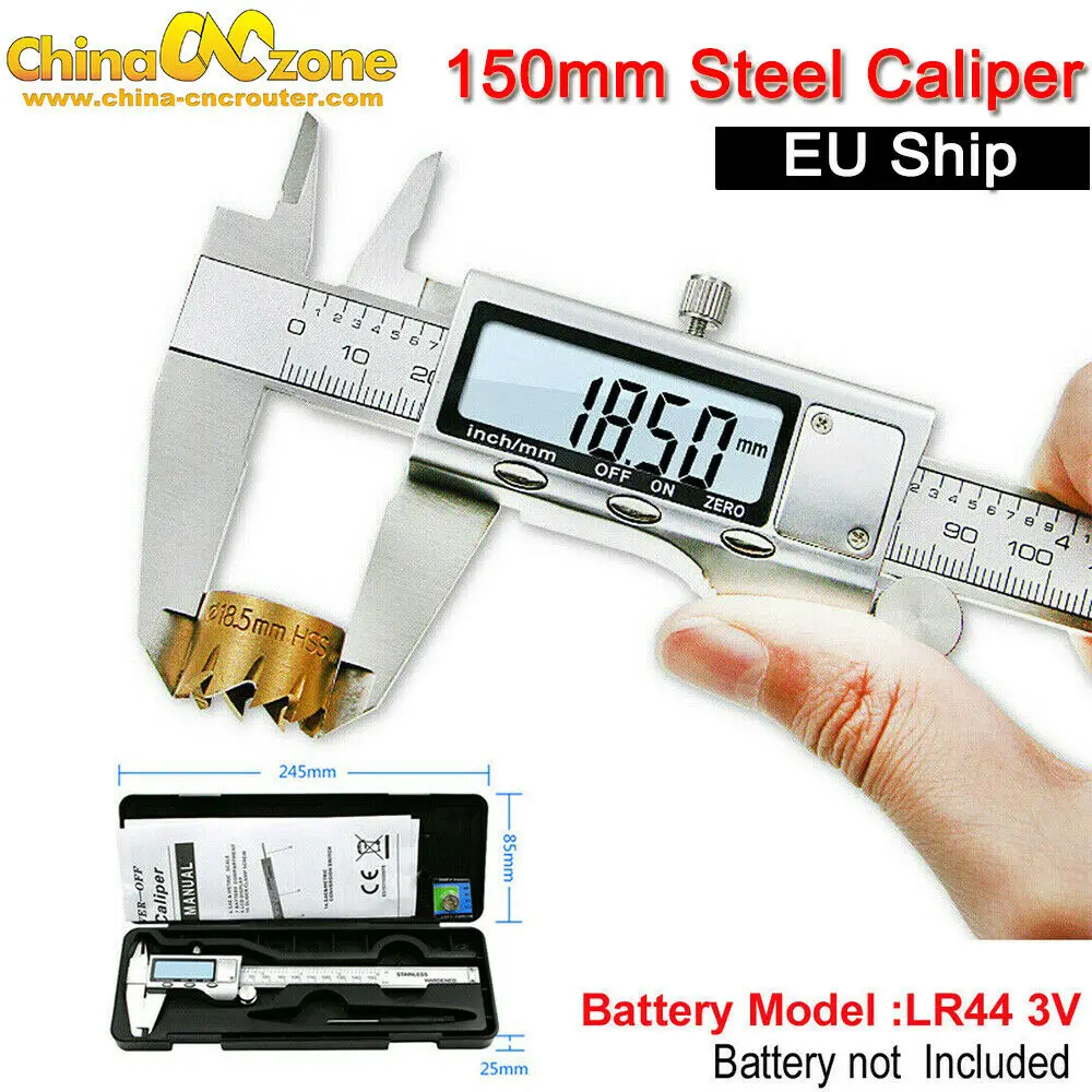 new 6 인치 150mm 스틸 버니어 캘리퍼스 전기 측정 도구 정확도 0.01mm 디지털 눈금자 앱스트