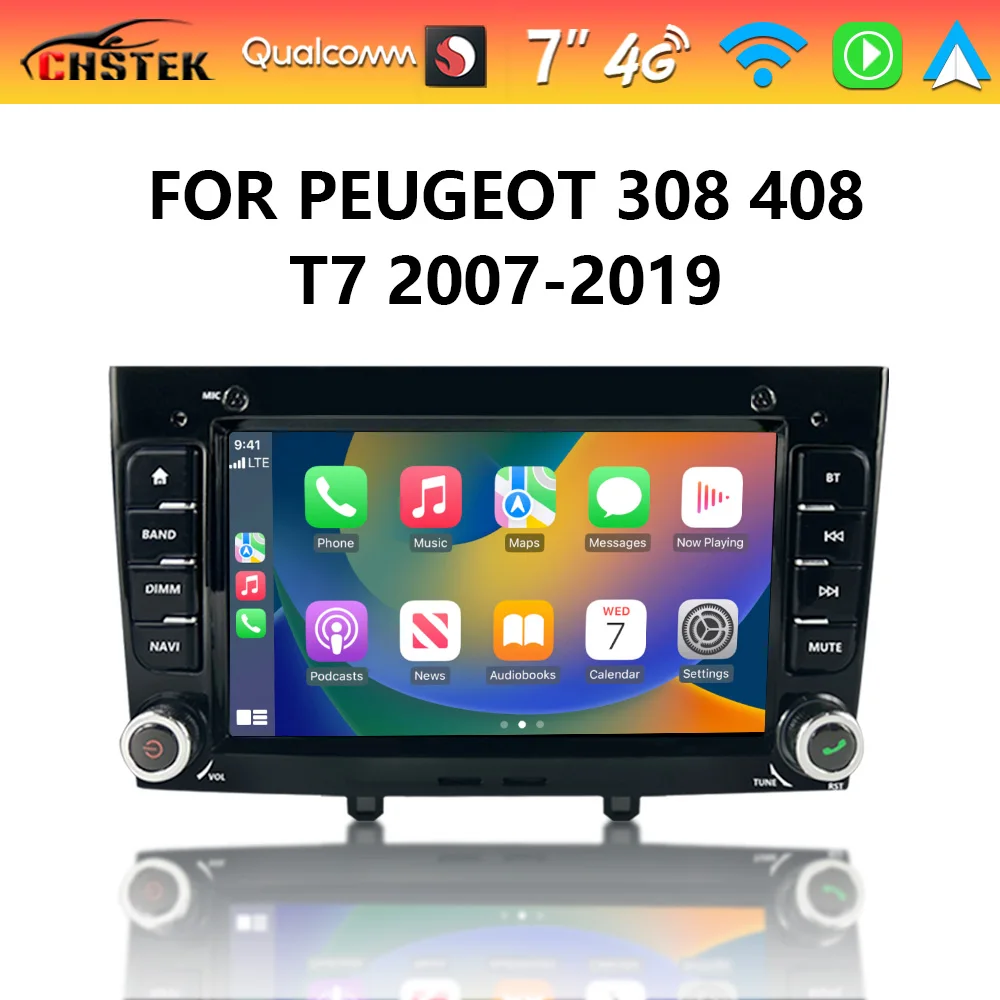 CHSTEK Qualcomm Car Radio 2 Din Stereo Android 13 Auto For Peugeot 308 SW 408 T7 2007 - 2019 Carplay WIFI 4G Bluetooth GPS DSP
CHSTEK Qualcomm Car Radio 2 Din Stereo Android 13 Auto For Peugeot 308 SW 408 T7 2007 - 2019 Carplay WIFI 4G Bluetooth GPS DSP