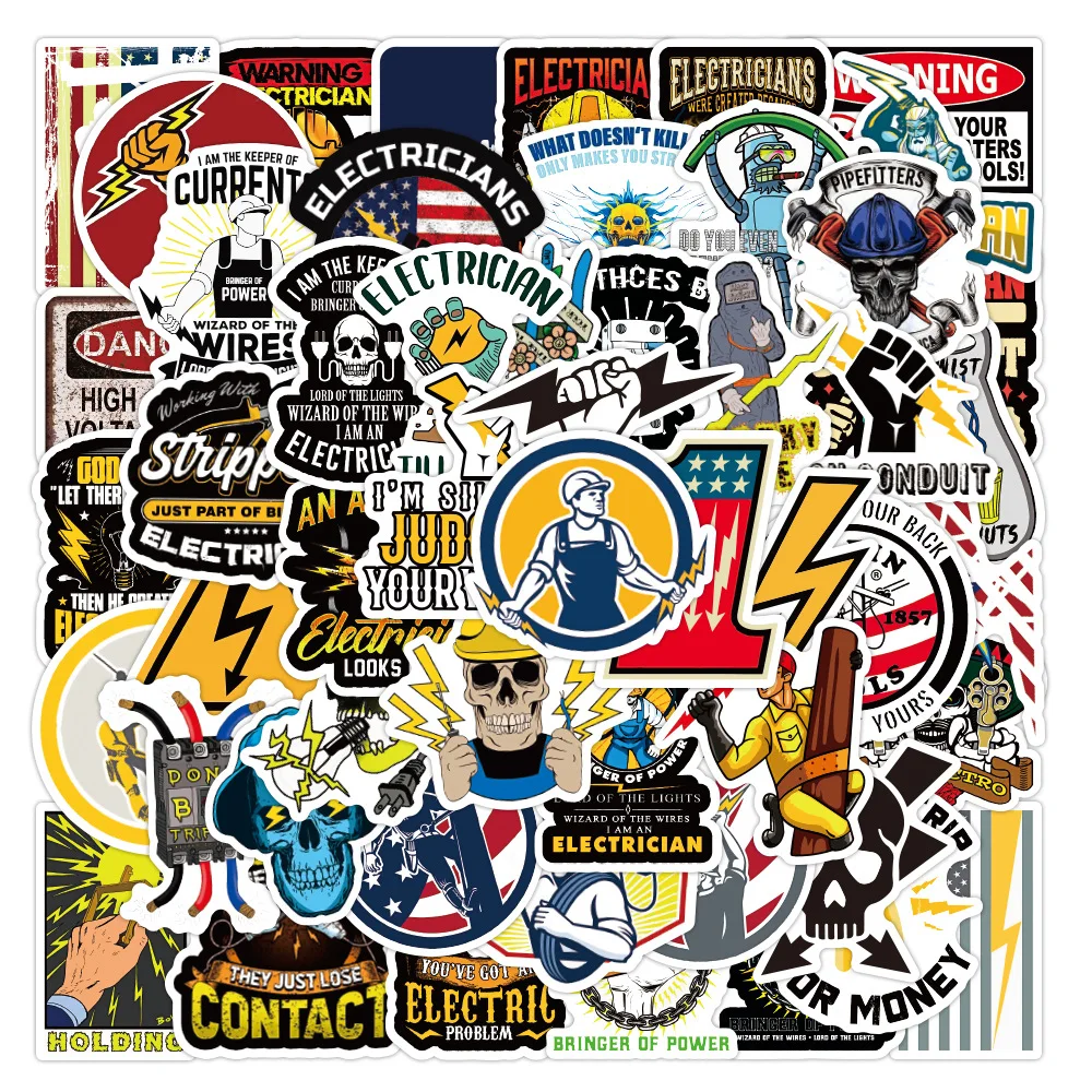 50pcs Graffiti Stickers Helmet Welding Workers Stationery Decorate Waterproof Laptops Bicycles Books Electricians Stickers
50pcs Graffiti Stickers Helmet Welding Workers Stationery Decorate Waterproof Laptops Bicycles Books Electricians Stickers