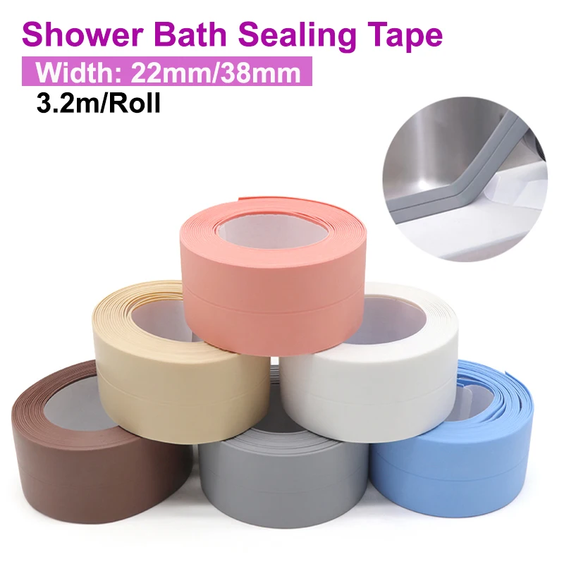 22/38mm Shower Bath Sealing Tape Strip PVC Bathroom Kitchen Seal Caulk Strip Sink Mold Proof Adhesive Waterproof Decoration Tape
22/38mm Shower Bath Sealing Tape Strip PVC Bathroom Kitchen Seal Caulk Strip Sink Mold Proof Adhesive Waterproof Decoration Tape