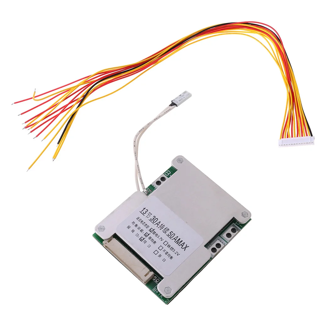 BMS 13S 48V 50A 18650 Li-ion Lithium Battery Pack Protection Equalizer Board PCB Balance Circuit Board for Electric Vehicles
BMS 13S 48V 50A 18650 Li-ion Lithium Battery Pack Protection Equalizer Board PCB Balance Circuit Board for Electric Vehicles