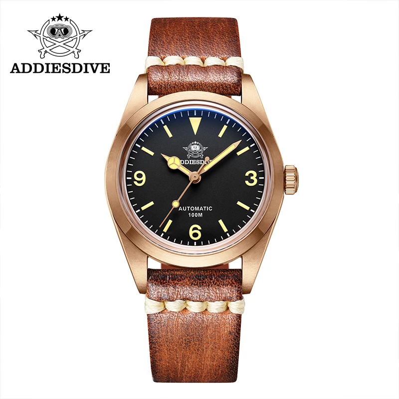 ADDIESDIVE AD2024 Men CUSN8 Solid Bronz Luxury Watch Sapphire Glass 100m Waterproof Luminous PT5000 Automatic Mechanical Watch
ADDIESDIVE AD2024 Men CUSN8 Solid Bronz Luxury Watch Sapphire Glass 100m Waterproof Luminous PT5000 Automatic Mechanical Watch
