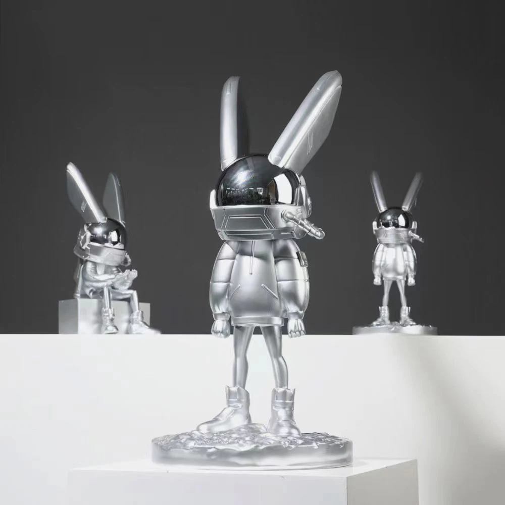 Mechanical Moon Rabbit Statue Creative Hand Made Moon Rabbit Ornaments Plating Silver Light and Luxury Astronauts Ornament Gift
Mechanical Moon Rabbit Statue Creative Hand Made Moon Rabbit Ornaments Plating Silver Light and Luxury Astronauts Ornament Gift