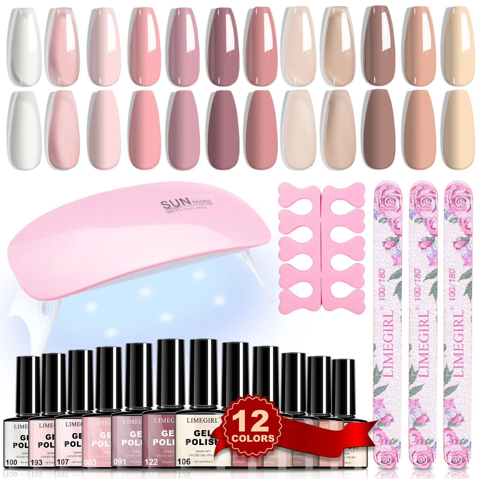 Kit de uñas con lámpara UV, esmalte de uñas de gel de secado rápido con juego de herramientas de cuidado de manicura, traje para la creación de bricolaje del salón en casa 14 Kit de uñas con lámpara UV Kit de uñas con lámpara UV, esmalte de uñas de gel de secado rápido con juego de herramientas de cuidado de manicura, traje para la creación de bricolaje del salón en casa » Kit de uñas con lámpara UV