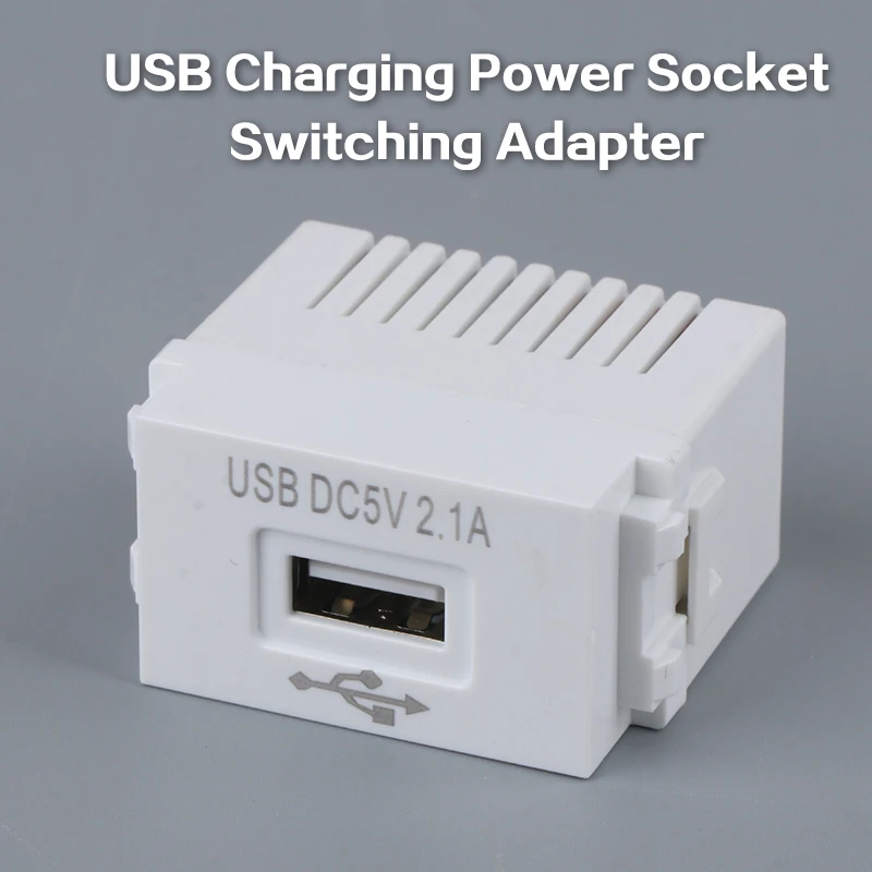 

1pc Mobile Phone Charging Panel USB Power Module 220V Socket 5V Transformer 2.1A USB Charging Power Socket Switching Adapter