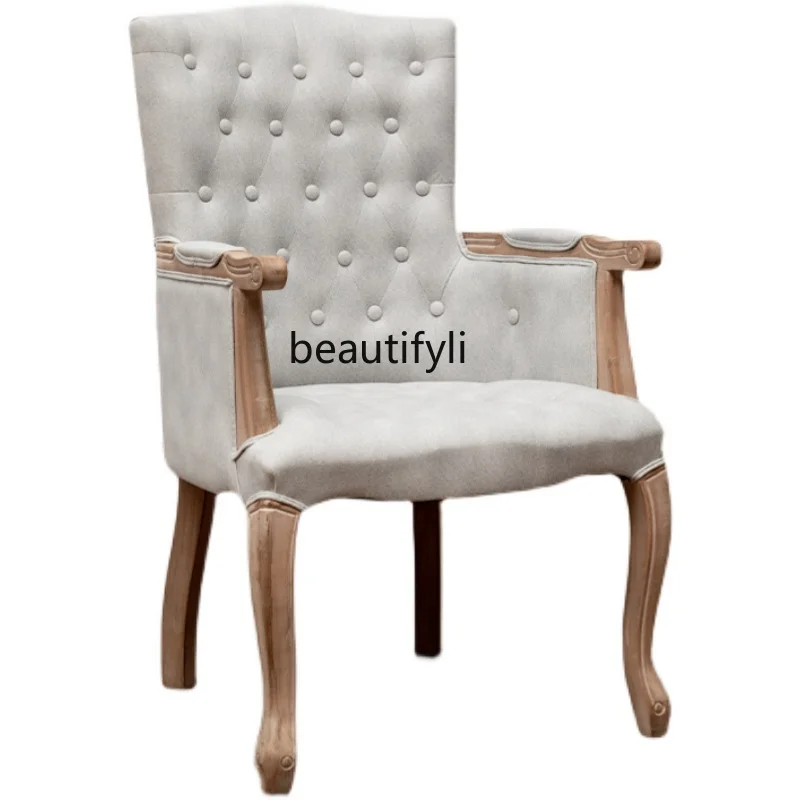 LBX American-Style Solid Wood Chair Retro Desk Chair Dining Chair Study and Bedroom Silent Wingback Chair
LBX American-Style Solid Wood Chair Retro Desk Chair Dining Chair Study and Bedroom Silent Wingback Chair