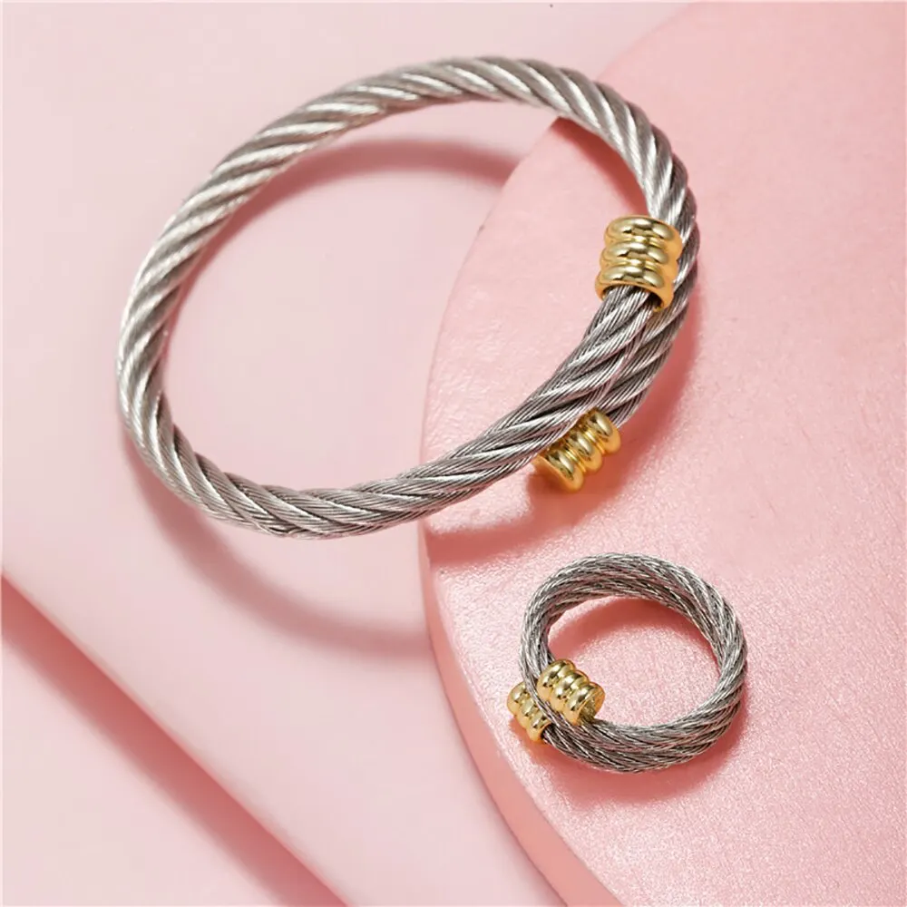 New Fashion Bangle Ring Set for Women Men Punk Stainless Steel Wrist Metal Bracelet No Fade Color Jewelry Accessories Gifts 5 Mallzona S7d2a94c8560d452aa9ed5772cdf5208ez New Fashion Bangle Ring Set for Women Men Punk Stainless Steel Wrist Metal Bracelet No Fade Color Jewelry Accessories Gifts Mallzona