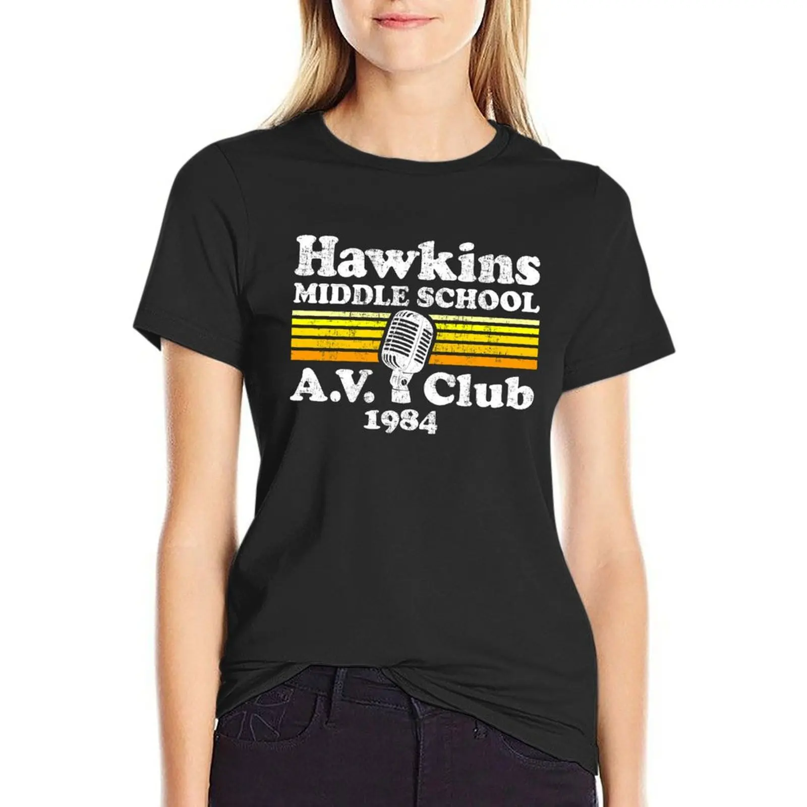 Hawkins Middle School A.V. Club T-Shirt cropped t shirts for Women t-shirt dress for Women graphic Women's t-shirt
Hawkins Middle School A.V. Club T-Shirt cropped t shirts for Women t-shirt dress for Women graphic Women's t-shirt