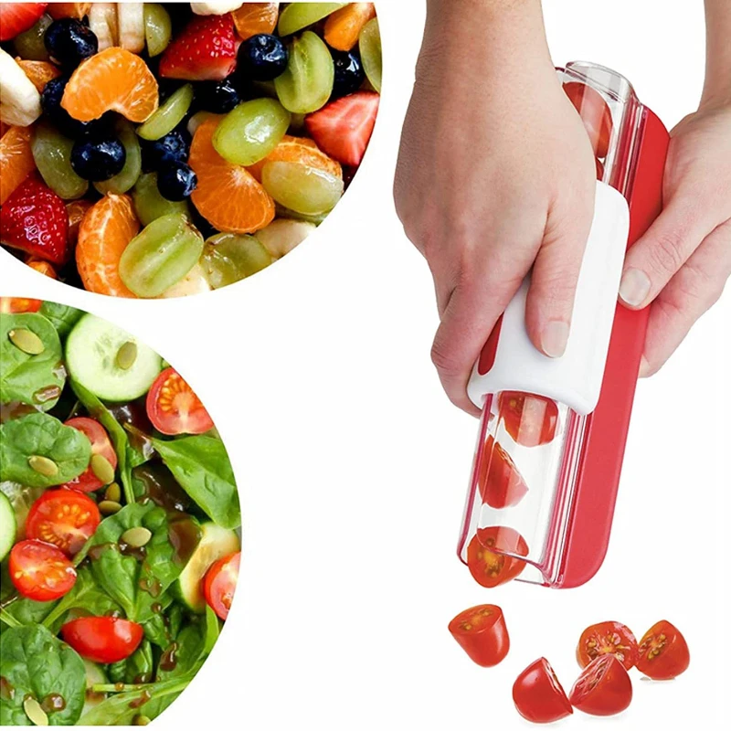 New Hot Stainless Steel Easy Fruit Slicer Tomato Grape Cherry Slicers Cutter Fruit Vegetable Salad Cutting Easy Kitchen Tools
New Hot Stainless Steel Easy Fruit Slicer Tomato Grape Cherry Slicers Cutter Fruit Vegetable Salad Cutting Easy Kitchen Tools