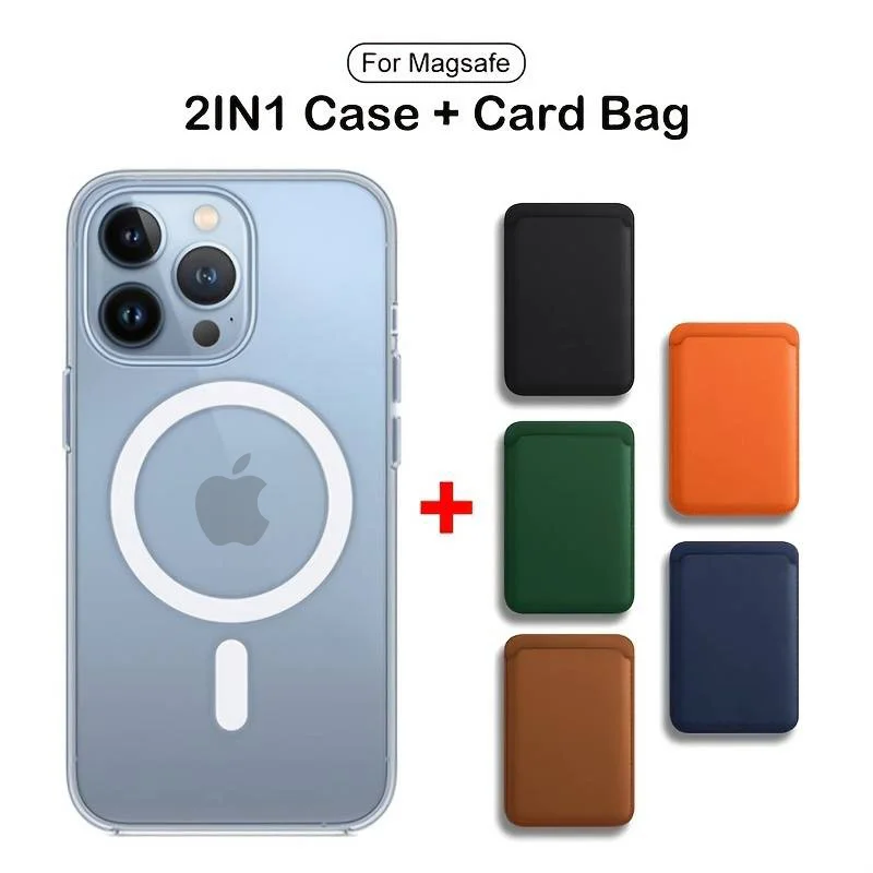 For Magsafe Wallet Card Holder Clear Phone Case For iPhone 14 13 12 11 Pro Max X XR XS Shockproof Magnetic Wireless Charge Cover
For Magsafe Wallet Card Holder Clear Phone Case For iPhone 14 13 12 11 Pro Max X XR XS Shockproof Magnetic Wireless Charge Cover
