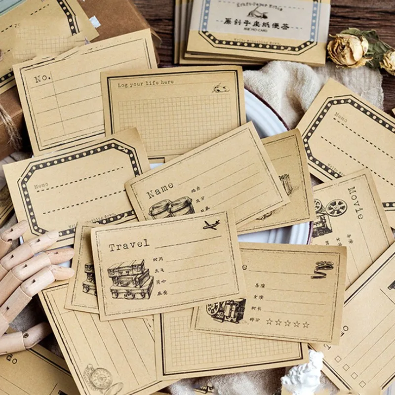30sheets/pack Retro Stationery Note Kraft Paper Memo Pad Word Book Stationery Portable Plan Sticky Notes Bookmark Notes
30sheets/pack Retro Stationery Note Kraft Paper Memo Pad Word Book Stationery Portable Plan Sticky Notes Bookmark Notes