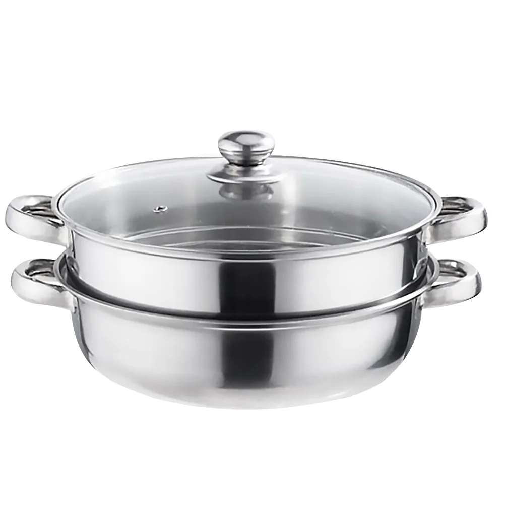 28cm Multifunctional Steam Pot Double Layers Stockpot Stainless Steel Steamer Cooking Boiler Silver
28cm Multifunctional Steam Pot Double Layers Stockpot Stainless Steel Steamer Cooking Boiler Silver