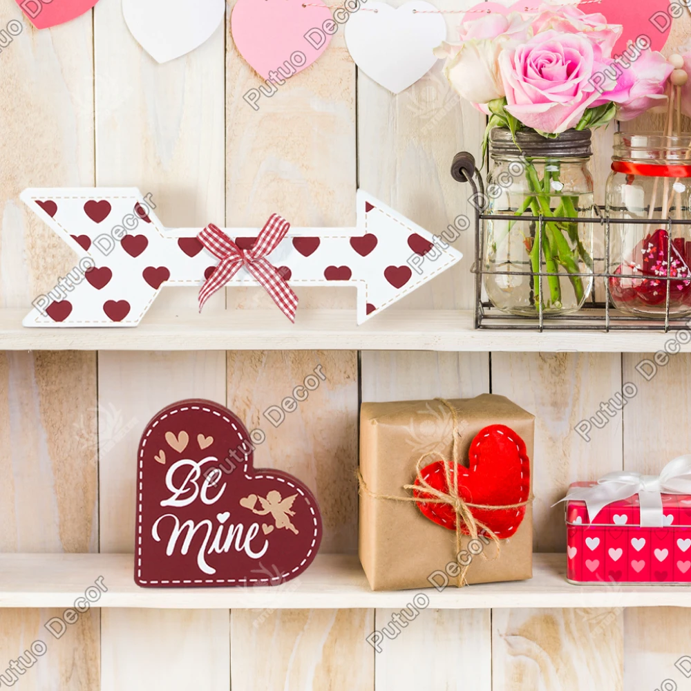 Putuo Decor 2pc Heart Shaped and Arrow Shaped Wooden Sign Table Decor, Desktop Decoration for Valentine's Day Gifts
Putuo Decor 2pc Heart Shaped and Arrow Shaped Wooden Sign Table Decor, Desktop Decoration for Valentine's Day Gifts